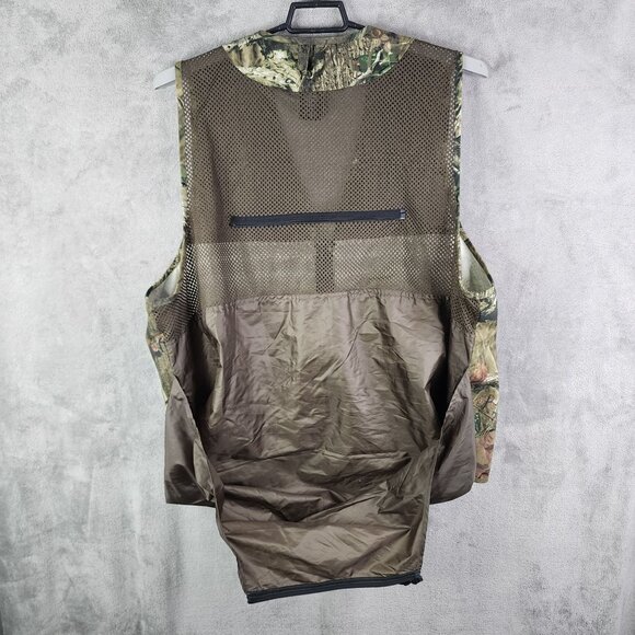 Mens Camo Hunting Vest Jacket Mossy Oak Break-Up Infinity 1/2 Zip Size XL/2XL - Picture 10 of 13